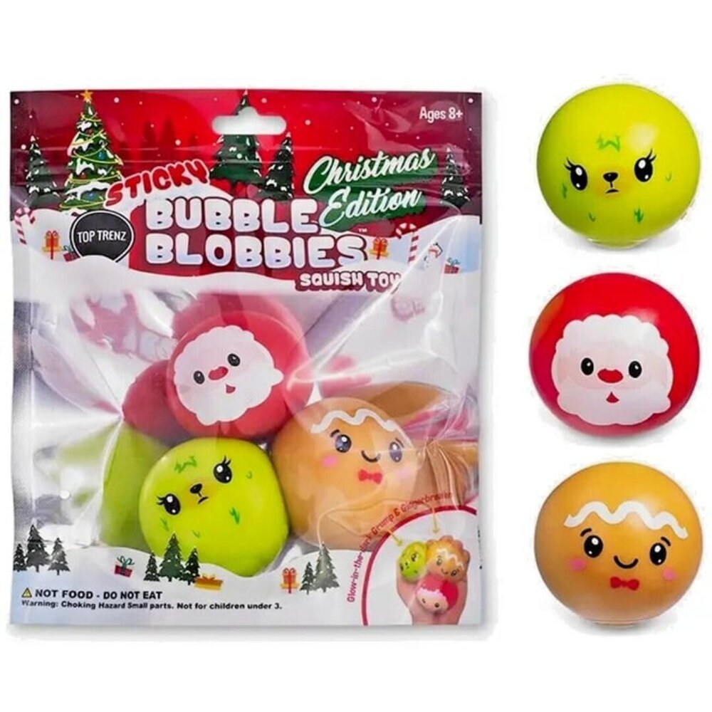 Sticky Bubble Blobbies‎ Christmas Fidget Squishy Toy - Set of 3